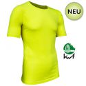 Merinoshirt in stylischem neongelb